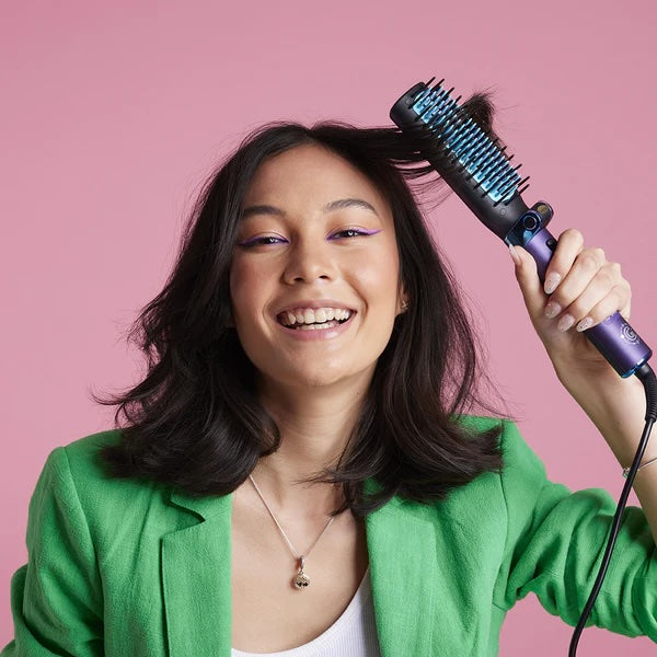 Foldable Hot Brush with Anti-Frizz Smoothing System